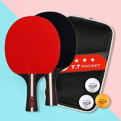 Table Tennis Racket 2 Rackets & 3 Balls Table Tennis Paddles Professional Ping Pong Paddle with Bag for Beginners Training Game