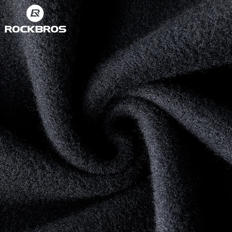 ROCKBROS Bicycle Fleece Head Mask Windproof Cycling Face Mask Balaclava Breathable Warm Bike Equipement Skiing Fleece Headgear