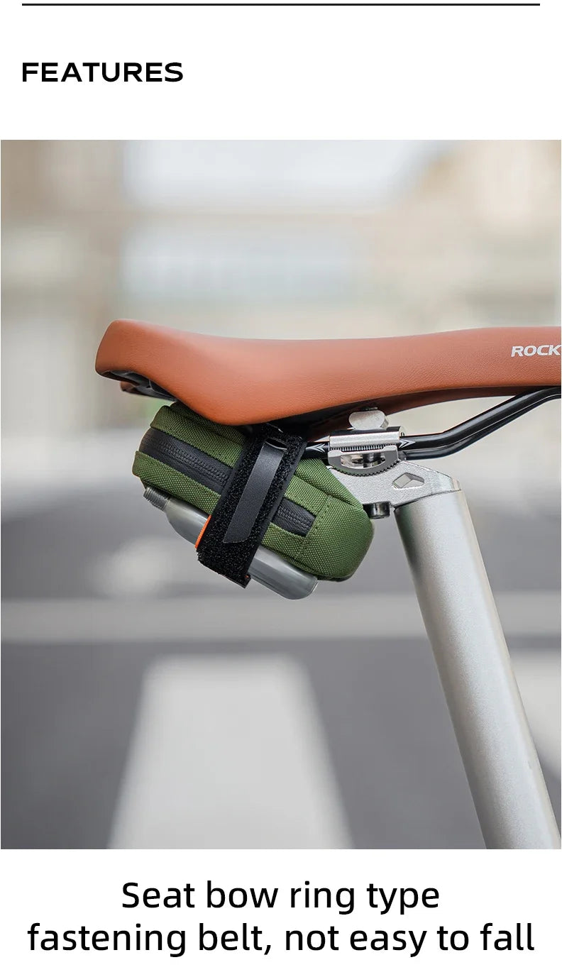 ROCKBROS Cycling Bag 0.35L Mini Portable Bike Tail Bag MTB Mountain Road Bike Tool kit Repair Bag Bicycle Bag Accessories