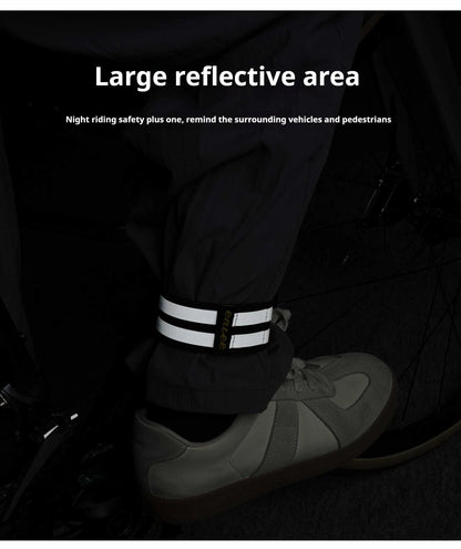 ENLEE Bicycle Trouser Straps Road Bike Night Riding Reflective Gaiters Outdoor Hiking Night Running Trouser Leg Straps