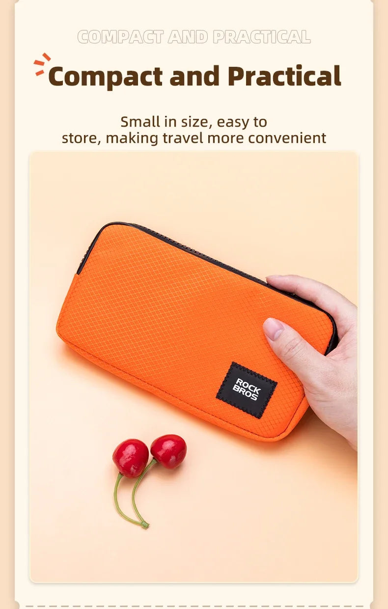 ROCKBROS Phone Bag Daily Use Small Size Lightweight Portable Multifunctional Hand Bag Zipper Storage Coins Wallet Commute Bag