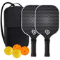 Pickleball Paddles Set Rackets Portable Racket Cover Carrying Bag Gift Kit USAPA Approved Indoor Outdoor Honeycomb Core 4 Balls