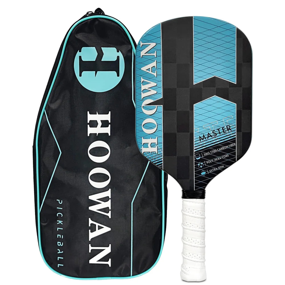 HOOWAN MASTER Pickleball Paddle Carbon Fiber 24K Rough Surface Thermoformed Pickleball Racket 16MM Edgeless EVA-Foamed Paddle