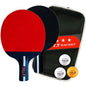 Table Tennis Racket 2 Rackets & 3 Balls Table Tennis Paddles Professional Ping Pong Paddle with Bag for Beginners Training Game