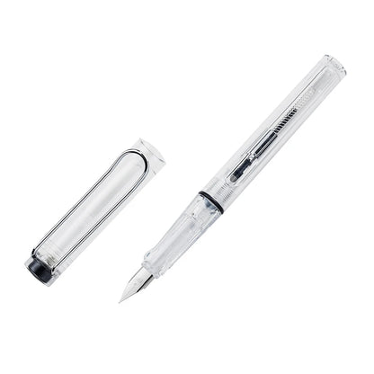Transparent pen +10 color ink sac, pen can replace ink sac, transparent no printing style ins high appearance level correction p