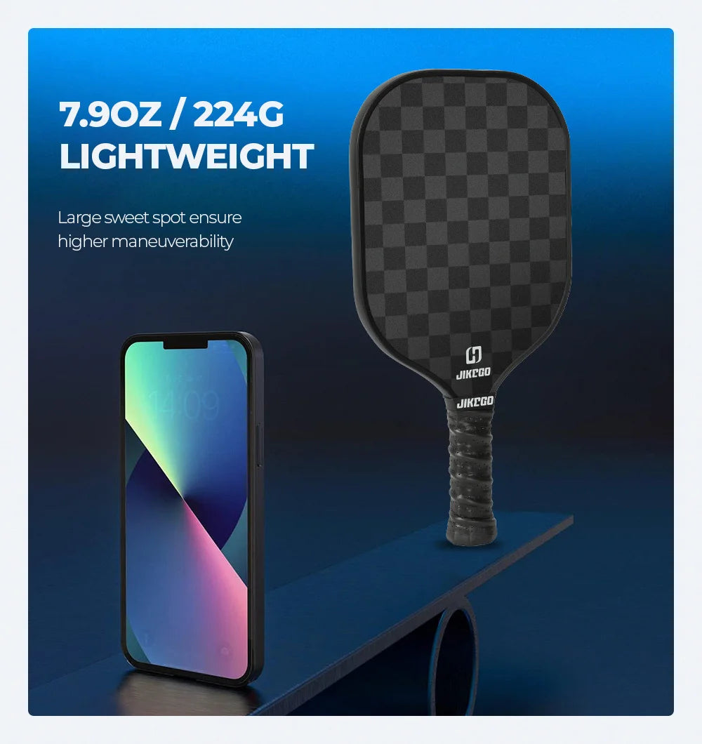 JIKEGO 18K Carbon Fiber Pickleball Paddle 2023 16mm Professional Pickle Ball Racket Racquet Men Women Child
