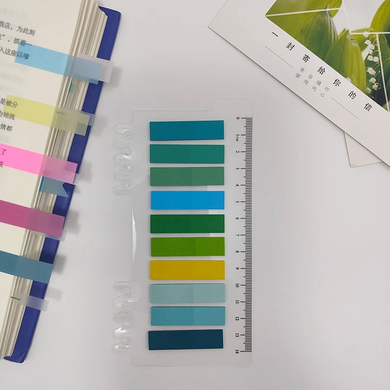 KindFuny 200 Sheets Morandi Index Tabs Bookmark Sticky Notes Notepad Kawaii Stationery School Office Supplies