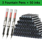 53Pcs Fountain Pen Replaceable Ink Set Black/Blue/Red ink EF School Pens Office Supplies Stationery for Writing Calligraphy Pen