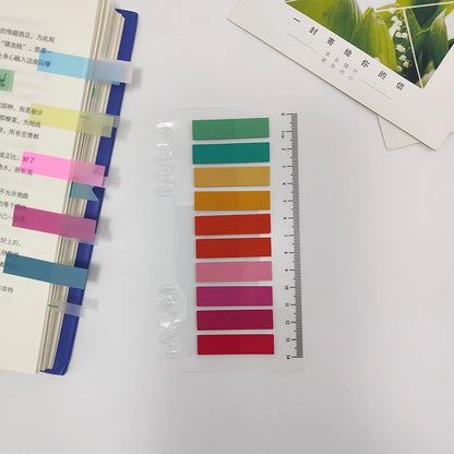 KindFuny 200 Sheets Morandi Index Tabs Bookmark Sticky Notes Notepad Kawaii Stationery School Office Supplies