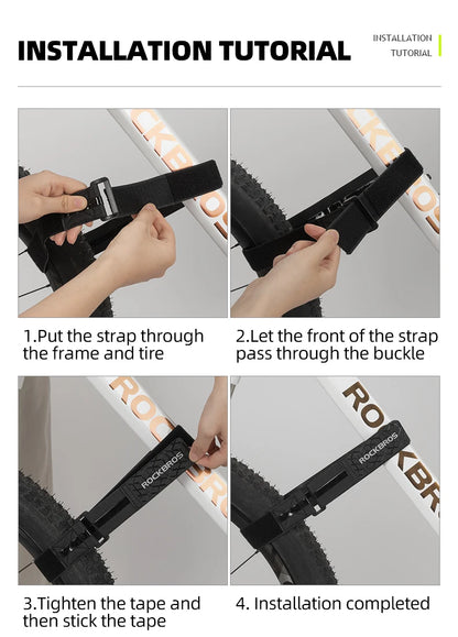 ROCKBROS Adjustable Outdoor Bundle Luggage Storage Accessory Convenient Multifunctional Strap Bicycle Velcro Anti-Slip Tie Rope