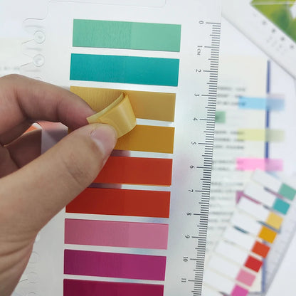 KindFuny 200 Sheets Morandi Index Tabs Bookmark Sticky Notes Notepad Kawaii Stationery School Office Supplies