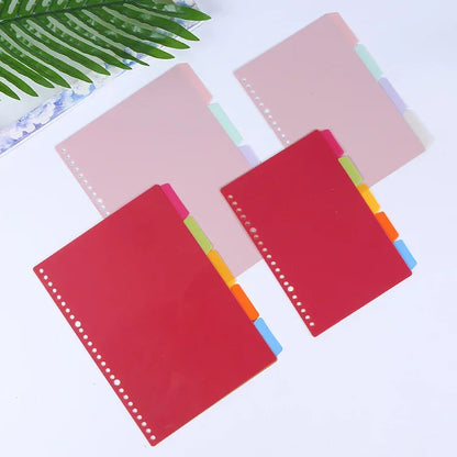 4Pcs/set B5 A5 A6 Binder Index Dividers Index Page for Loose-leaf Notebook Scrapbook Stationery Bookmark School Office Supplies
