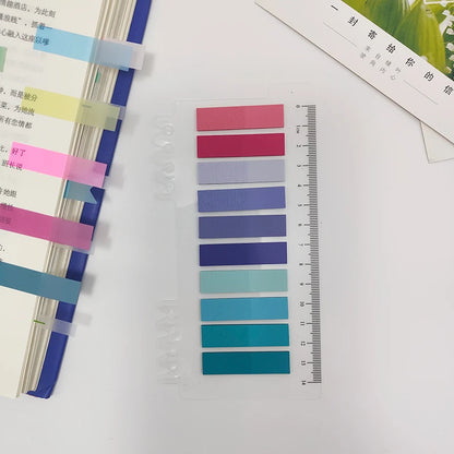 KindFuny 200 Sheets Morandi Index Tabs Bookmark Sticky Notes Notepad Kawaii Stationery School Office Supplies