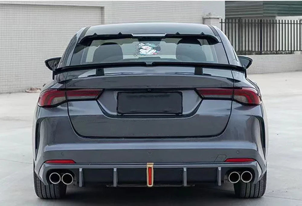 Universal Car modified butterfly shaped tail wing car bumper no perforated spoiler GT Apply to all Car parts factory direct sale
