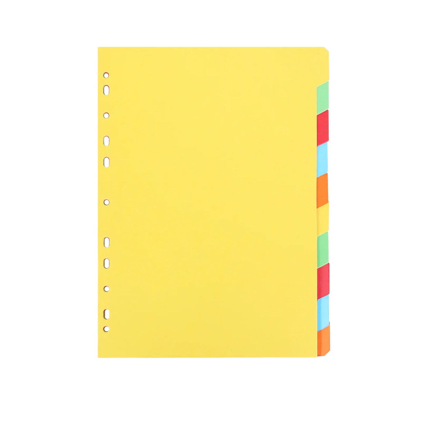 EAGLE 3 Ring Binder Dividers, A4 Size 11-Hole Punch, Write On Paper Index Divider with Tabs, for 2/3/4/11 Ring Binders Office