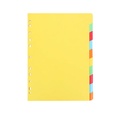 EAGLE 3 Ring Binder Dividers, A4 Size 11-Hole Punch, Write On Paper Index Divider with Tabs, for 2/3/4/11 Ring Binders Office