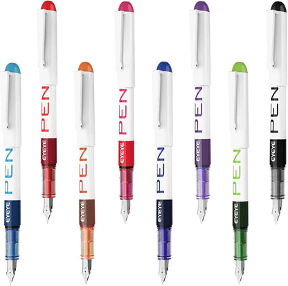 Disposable Fountain Pens, Straight Liquid Fountain Pens，for WritingQuick-Drying Ink Pen, Smooth-Writing Multicolor Art Supplies