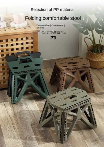 Outdoor Small Stool Portable Folding Stool High Load Bearing Durable Small Chair Fishing Stool Beach Stool Camping Stool