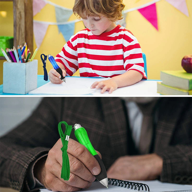 5Pcs Big Weighted Fat Pens for Parkinsons Patients, Essential Tremors, Arthritis Hand and Low Grip Strength