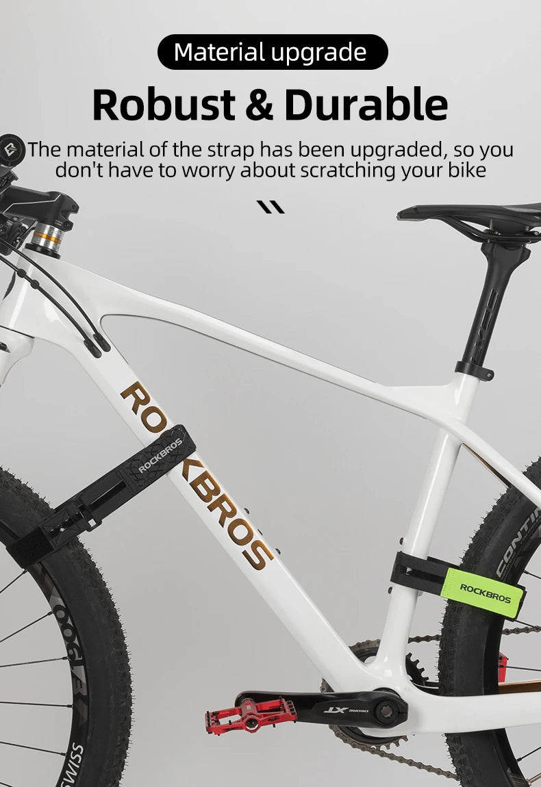 ROCKBROS Adjustable Outdoor Bundle Luggage Storage Accessory Convenient Multifunctional Strap Bicycle Velcro Anti-Slip Tie Rope