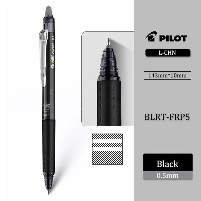 Japan Pilot Erasable Gel Pen BLRT-FRP5 New ST Tip Friction Erasable Colored Ink. 5mm School Cute Stationery Pens for Writing