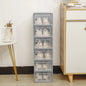 Shoe Cabinets Transparent Plastic Shoes Case Stackable Front Lid Drawer Shoes Organizer Thicken Large Moisture-Proof Storage Box