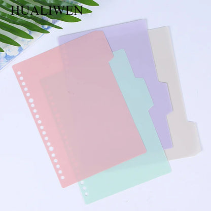 4Pcs/set B5 A5 A6 Binder Index Dividers Index Page for Loose-leaf Notebook Scrapbook Stationery Bookmark School Office Supplies