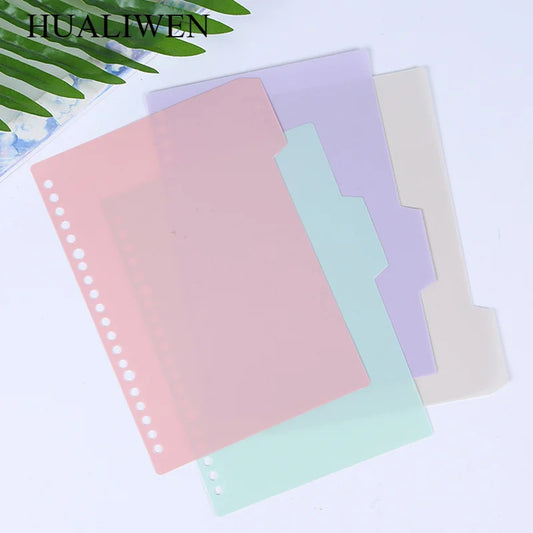 4Pcs/set B5 A5 A6 Binder Index Dividers Index Page for Loose-leaf Notebook Scrapbook Stationery Bookmark School Office Supplies
