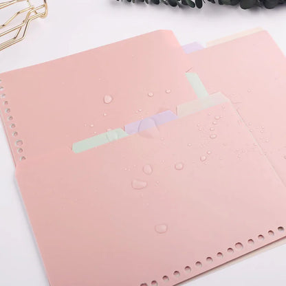 Candy Color Dividers A4 B5 A5 Planner Index Divider Page Plastic Classification Page Tab Bookmark Planner Inserts 8 Pcs/set