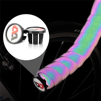 WEST BIKING Bicycle Handlebar Strap Reflective Discolor Bike Handlebar Tape Anti-slip Shock-absorption Handle Strap Cycling Part