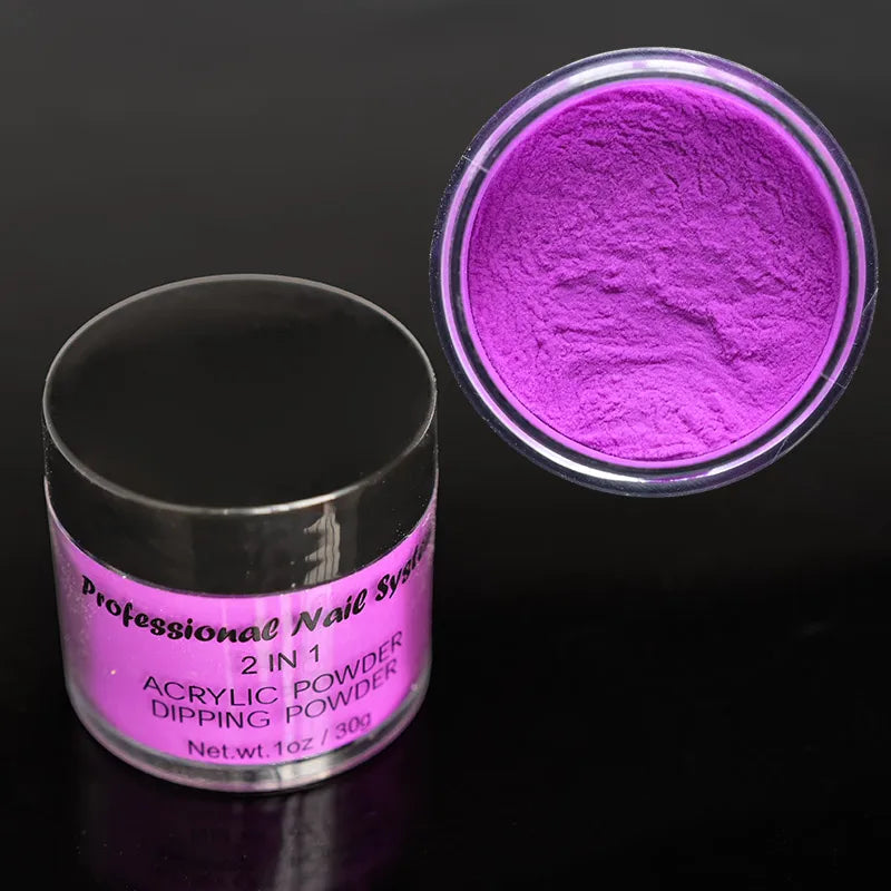 100g/Bag Neon Acrylic Powder 3in1 Phosphor Nail Dust Powder DIY Extending/Dipping Bulk Manicure Pigment FD-58nkhs