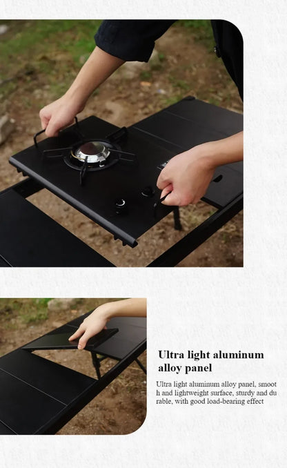 Folding Camping Table Outdoor Portable Picnic Table  Aluminum Alloy Adjustable Igt Table Convenient Low Rectangular Side Tables