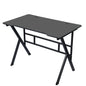 Gaming Desk PC Computer Game Table with X-shaped Steel Legs Sturdy Workstation Standing Desk for Home Office with Cable Holes