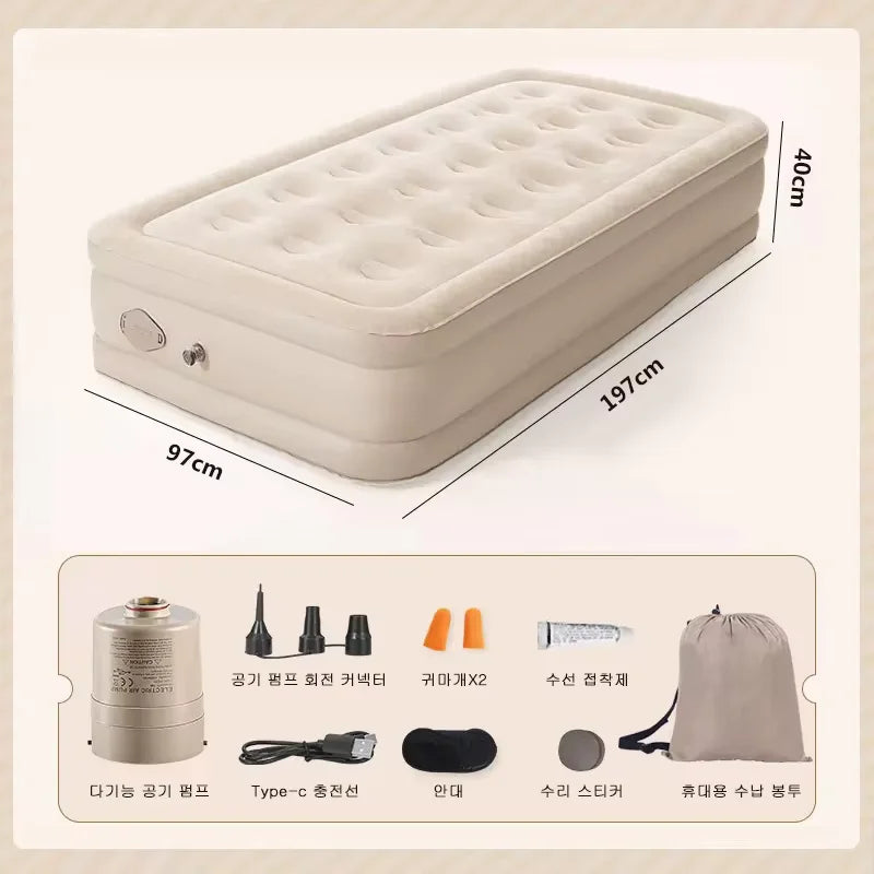 Outdoor Bed Air Cushion Nap Bed Heightening Thickening Air Mattress Inflatable Bed Home Single Air Mattress Double Camping Bed