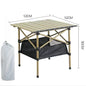 Outdoor Folding Long Table Easy To Install Portable Storage Black Camping Table Barbecue With Net Bag Light Stable Desk Table