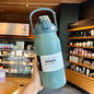 Tumbler Large Capacity Thermal Water Bottle With Straw Stainless Steel Thermos Bottle Vacuum Flask Cold and Hot Insulated Cup