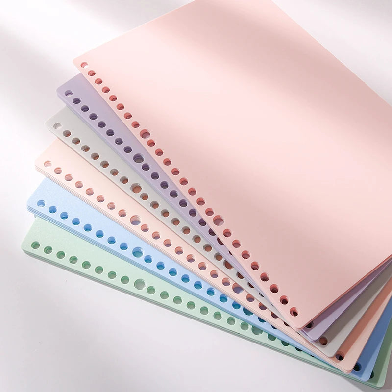 6 Sheets A4 B5 A5 30/26/20 Holes Transparent PP Loose-leaf Cover Index Divider Separator Notebook Accessory Stationery Useful
