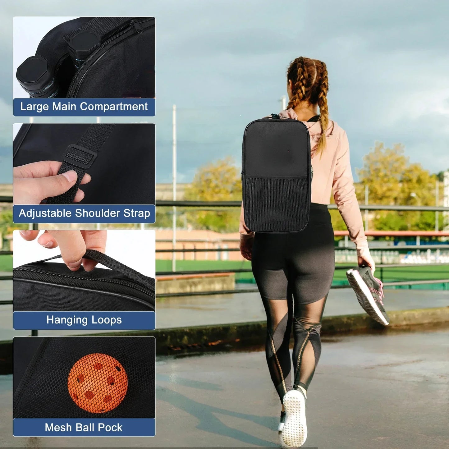 Pickleball Paddles Set Rackets Portable Racket Cover Carrying Bag Gift Kit USAPA Approved Indoor Outdoor Honeycomb Core 4 Balls