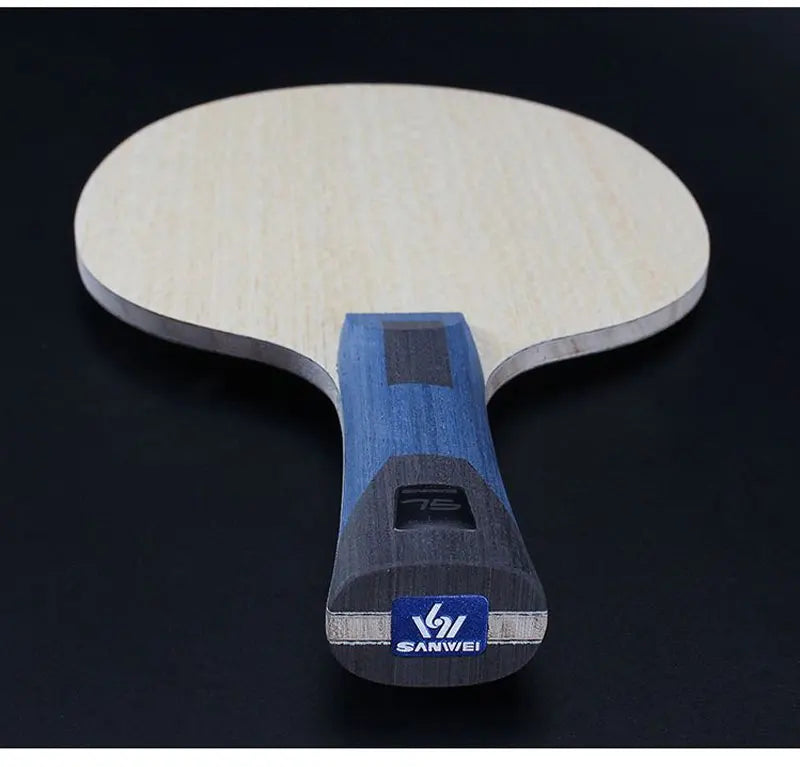 SANWEI 75 ALC Table Tennis Blade Professional 5 Wood 2 Outer ALC Carbon Ping Pong Blade with Original Packing Box