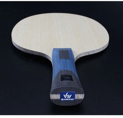 SANWEI 75 ALC Table Tennis Blade Professional 5 Wood 2 Outer ALC Carbon Ping Pong Blade with Original Packing Box