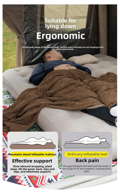 MOUNTAINHIKER Outdoor Inflatable Seating Mat Interior Air Mattress Mats Luxury Built-in Pump Thicken PVC Sleeping Bed Furniture