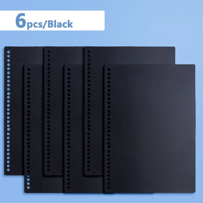 6 Sheets A4 B5 A5 30/26/20 Holes Transparent PP Loose-leaf Cover Index Divider Separator Notebook Accessory Stationery Useful