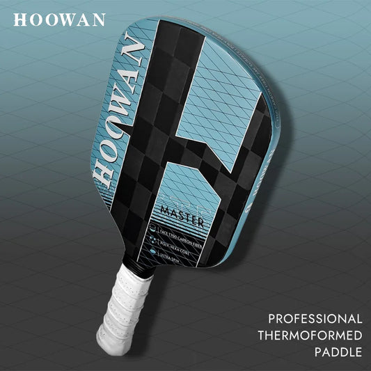 HOOWAN MASTER Pickleball Paddle Carbon Fiber 24K Rough Surface Thermoformed Pickleball Racket 16MM Edgeless EVA-Foamed Paddle