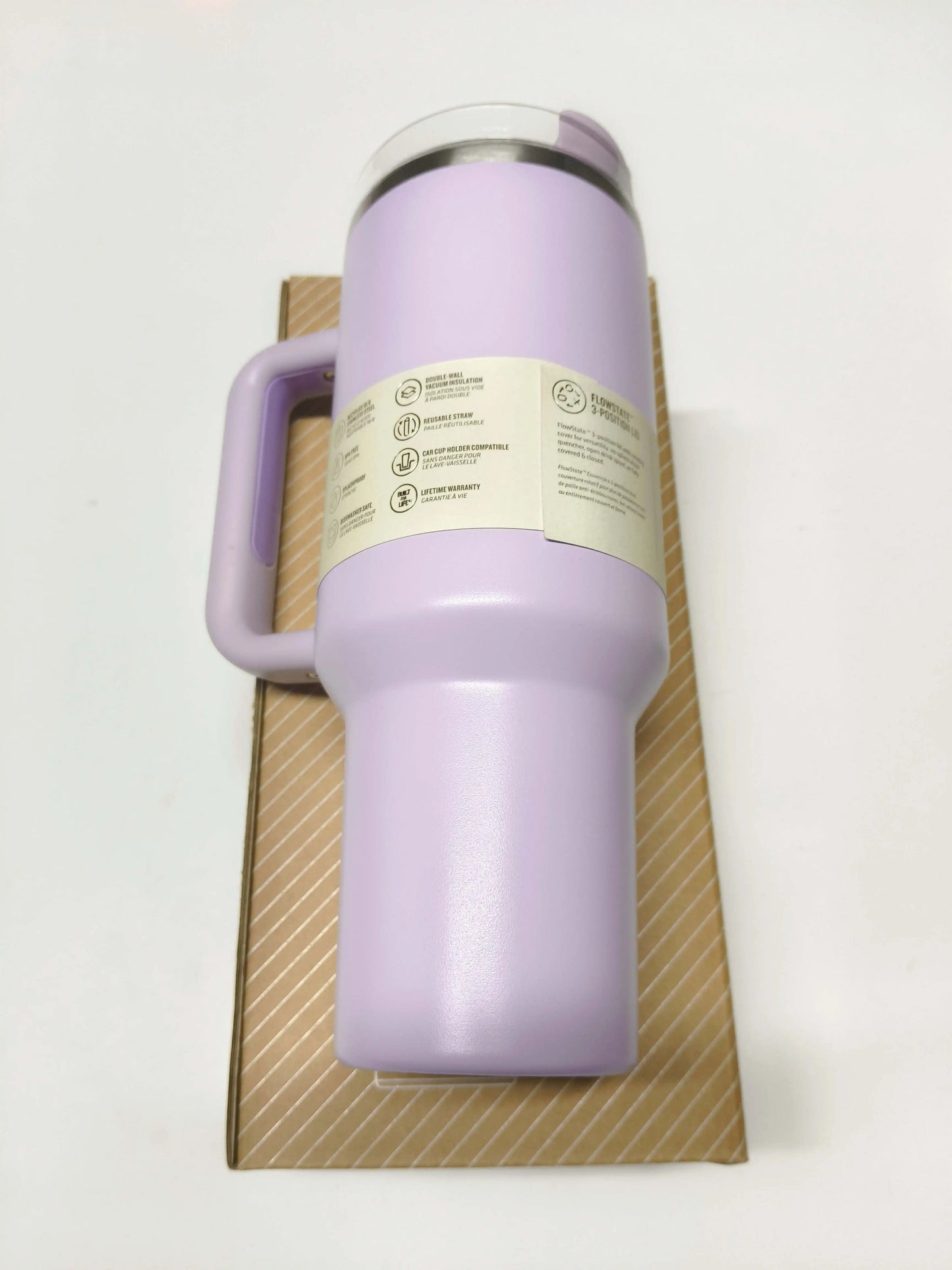 2025 Lidar com tampa de palha de aço inoxidável 30oz/40oz caneca parede dupla