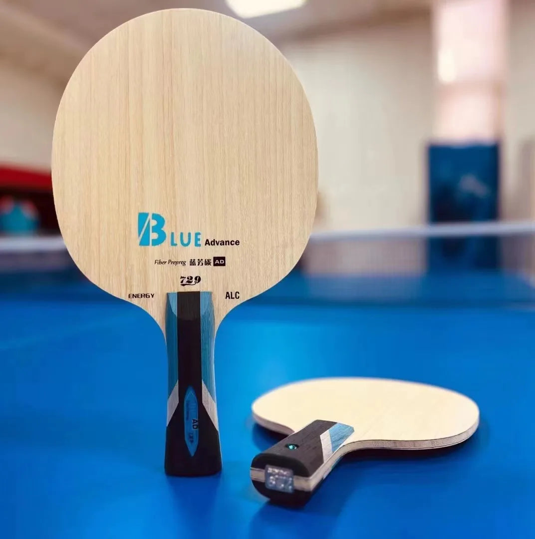 Original 729 Friendship Yellow ALC Table Tennis Blade 5 Wood 2 Arylate Carbon Professional Ping Pong Blade Blue ALC Offensive