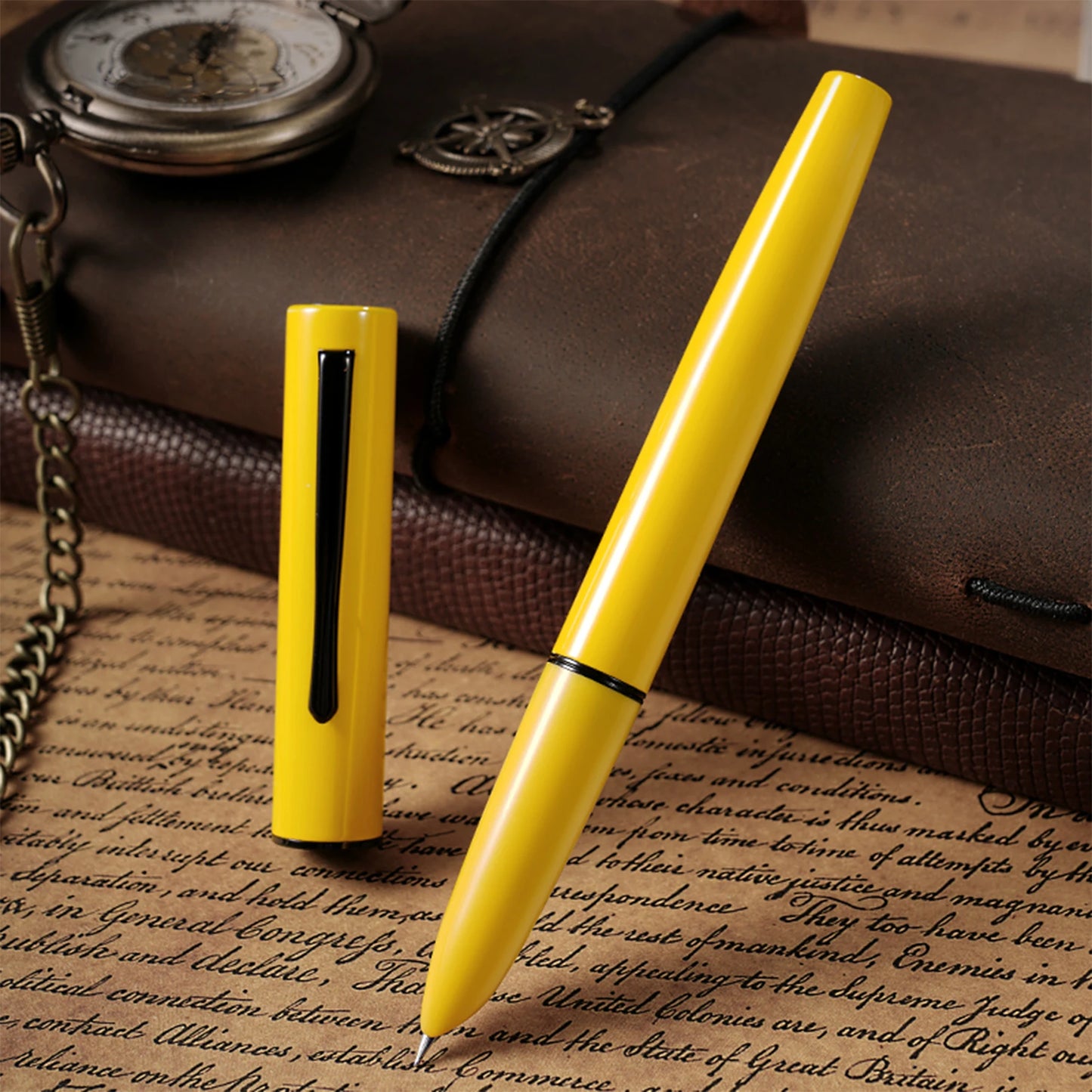 New Hongdian C1 Exquisite Explorer Simple Classic Retro Fountain Pen EF F Hooded Nib School Office Supplies Writing ink Pens