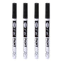 4Pcs/set Oil Based White Black Permanent Paint Markers Pens 0.7mm Extra Fine Waterproof, for Rock Painting, Wood, Metal, Canvas