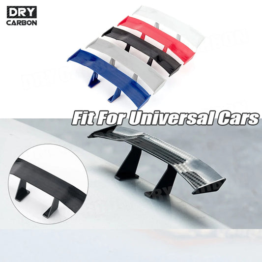 G Style Carbon Fiber Look Car Rear Spoiler Mini Wing Small Model Decoration Car Styling Black Blue Red White Grey