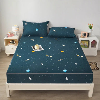 Waterproof Mattress Cover Six-Sided All Inclusive With Zipper Removable Bedspread Queen Breathable Mattress Protector