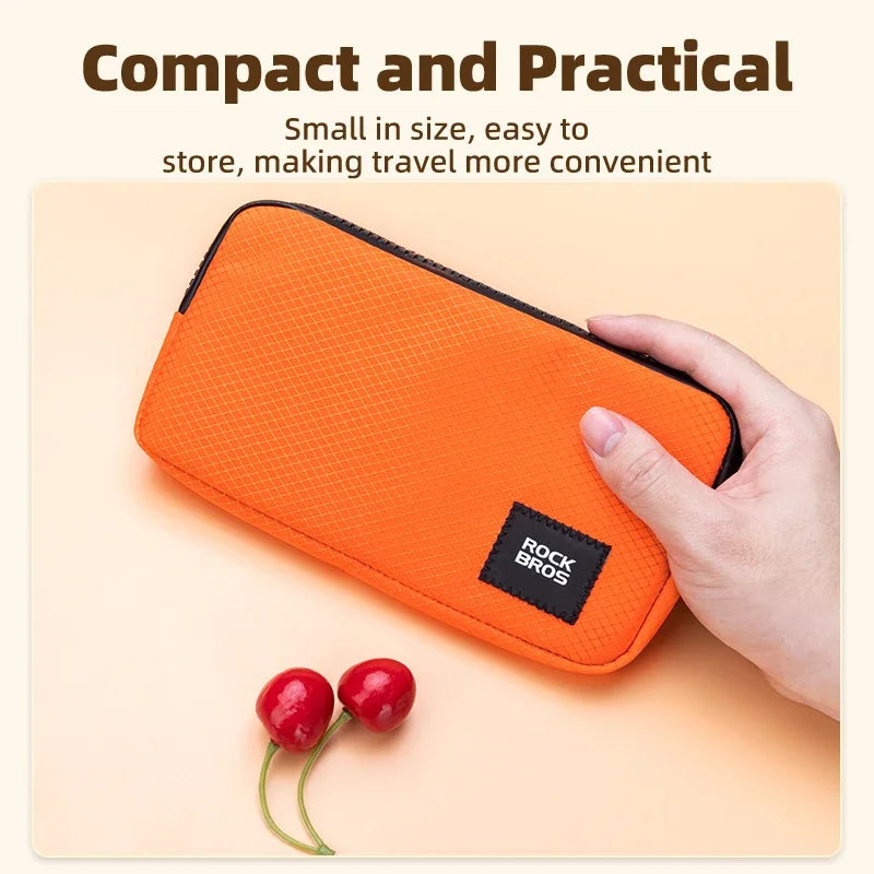 ROCKBROS Phone Bag Daily Use Small Size Lightweight Portable Multifunctional Hand Bag Zipper Storage Coins Wallet Commute Bag